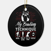 Meine Bowling-Technik Keramik Ornament (Links)