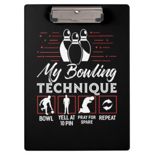 Meine Bowling-Technik Klemmbrett