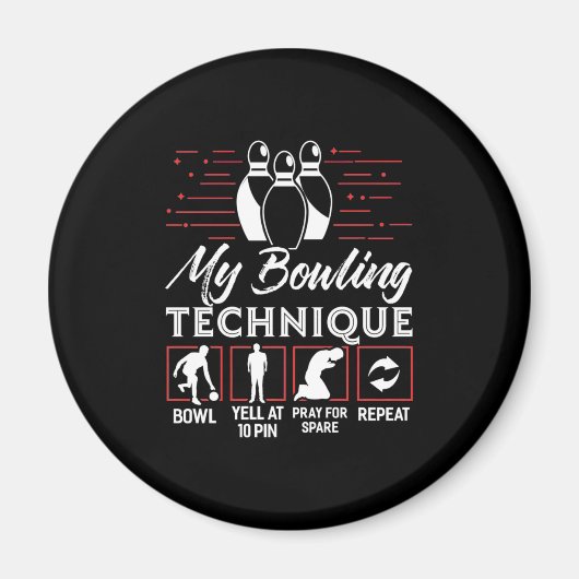 Meine Bowling-Technik Magnet (Vorne)