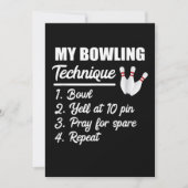 meine Bowling Technik Schüssel auf 10 Button beten Save The Date (Vorderseite)