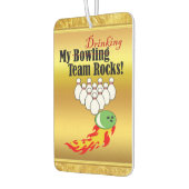 Meine Bowling- und Trinkmannsgesteine Autolufterfrischer (Links)