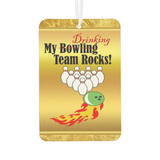 Meine Bowling- und Trinkmannsgesteine Autolufterfrischer (Rückseite)