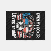Meine Boxer-Lieben Trump Fleecedecke (Vorderseite (Horizontal))