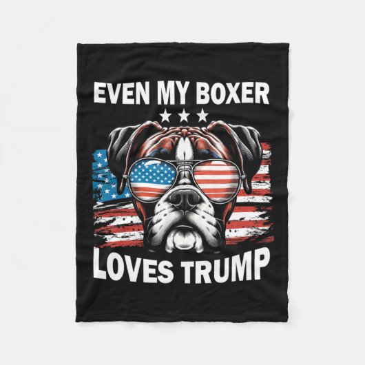 Meine Boxer-Lieben Trump Fleecedecke (Vorderseite)