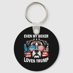 Meine Boxer-Lieben Trump Schlüsselanhänger