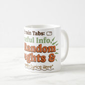 Meine Brain Tabs Retro-Kaffeetasse  Kaffeetasse (VorderseiteRechts)