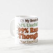 Meine Brain Tabs Retro-Kaffeetasse  Kaffeetasse (Vorderseite Links)