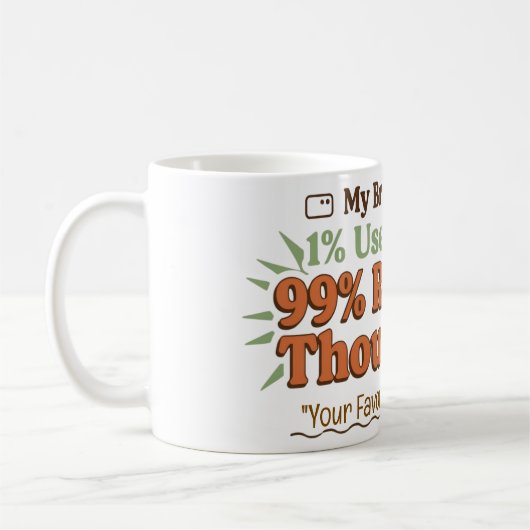 Meine Brain Tabs Retro-Kaffeetasse  Kaffeetasse (Links)