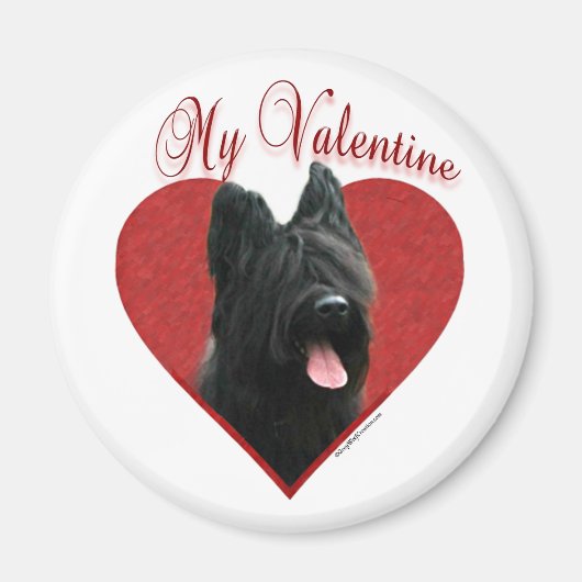 Meine Briard Valentine Magnet (Vorne)
