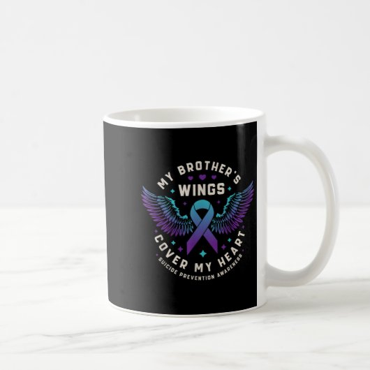 Meine Brüder Wings decken meine Herz-Suizidprävent Kaffeetasse (Rechts)
