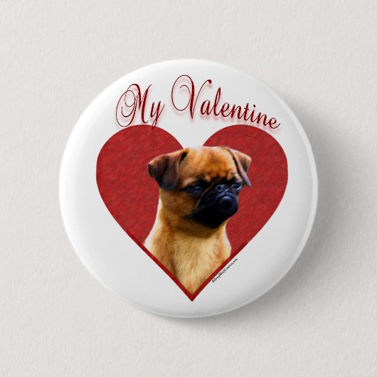 Meine Brüssel Griffon Valentine Button (Vorderseite)