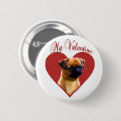 Meine Brüssel Griffon Valentine Button (Vorne & Hinten)