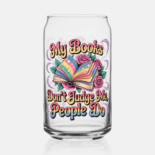 Meine Bücher beurteilen mich nicht... Dosenglas (Rückseite)