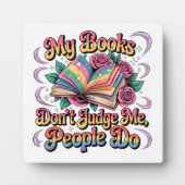 Meine Bücher beurteilen mich nicht... Fotoplatte (Vorderseite)