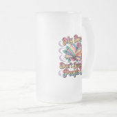 Meine Bücher beurteilen mich nicht... Mattglas Bierglas (VorderseiteRechts)