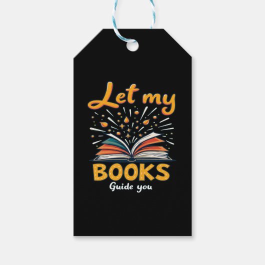 Meine Bücher führen Sie gelassen - Lesen und Desig Geschenkanhänger (Vorderseite)