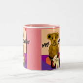 MEINE BUDDY-Teddy-Tasse Zweifarbige Tasse (Mittel)
