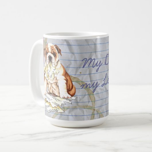 Meine Bulldogge aß meinen Unterrichtsplan Kaffeetasse (Vorderseite Links)