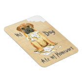Meine Bullmastiff Ate Meine Hausaufgaben Magnet (Rechte Seite)
