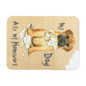 Meine Bullmastiff Ate Meine Hausaufgaben Magnet (Horizontal)