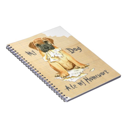 Meine Bullmastiff Ate Meine Hausaufgaben Notizblock (Rechte Seite)