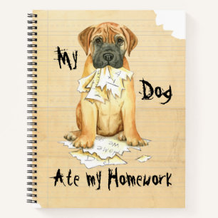 Meine Bullmastiff Ate Meine Hausaufgaben Notizblock