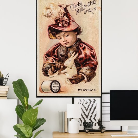 Meine bunte Vintage Karte Poster (Heimbüro)