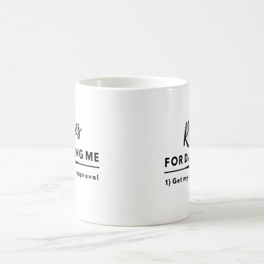 Meine Cat Approval Date Night Funny Data Rule Kaffeetasse (Mittel)