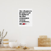 Meine Chancen auf Überlebensquote Poster (Küche)