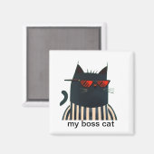 meine Chefkatze Magnet (Vorderseite/Rückseite)