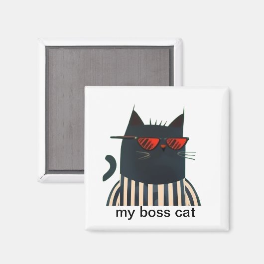 meine Chefkatze Magnet (Vorderseite/Rückseite)