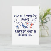 Meine Chemie reagiert selten Dankeskarte (Stehend Vorderseite)