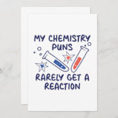 Meine Chemie reagiert selten Dankeskarte (Vorne/Hinten)