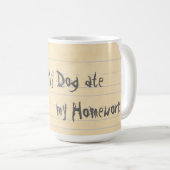 Meine Chow Ate meine Hausaufgaben Kaffeetasse (VorderseiteRechts)