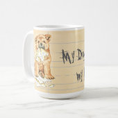 Meine Chow Ate meine Hausaufgaben Kaffeetasse (Vorderseite Links)