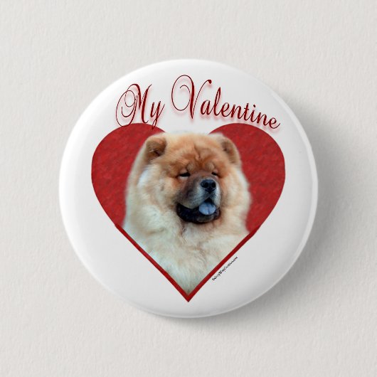 Meine Chow Chow Valentine Button (Vorderseite)