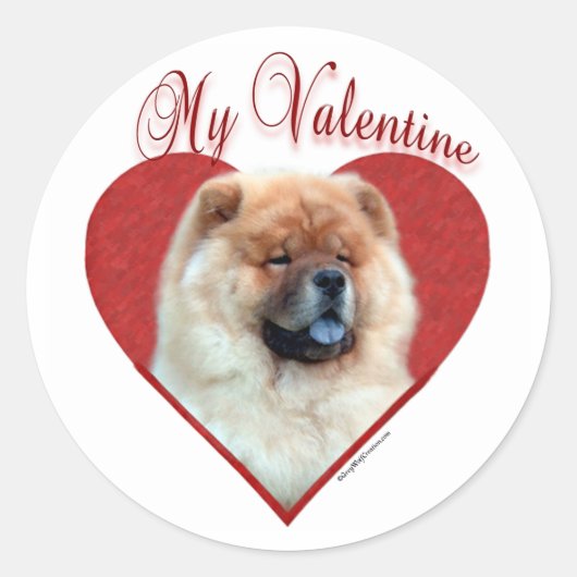 Meine Chow Chow Valentine Runder Aufkleber (Vorderseite)