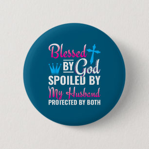 Meine christliche Frau Jesus segnete Gott Button