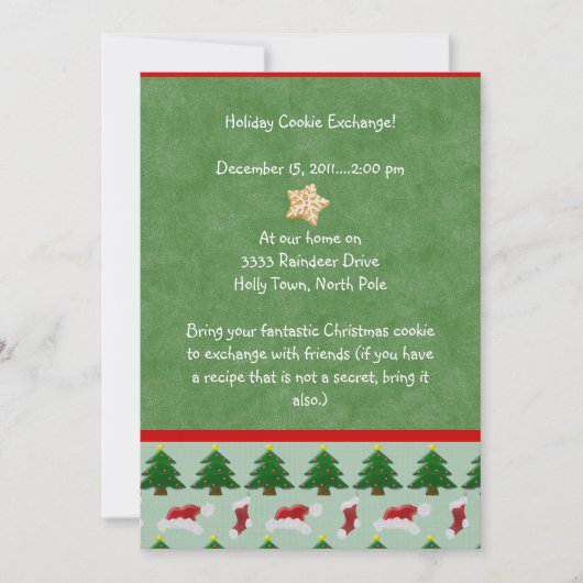 Meine Cookie-Exchange-Einladung Einladung (Vorderseite)