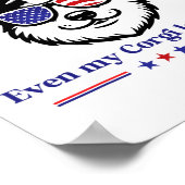 Meine Corgi-Lieben Kamala Harris für Präsident Ele Poster (Ecke)