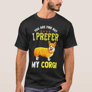 Meine Corgi Pun Corgi bevorzugen T-Shirt