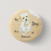 Meine Coton Ate Meine Hausaufgaben Button (Vorderseite)