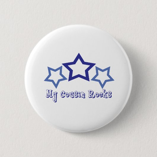 Meine Cousin-Felsen Button (Vorderseite)