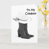 MEINE COWBOY-FAVORITE KISSER-LIEBE IHNEN KARTE (Gelbe Blume)