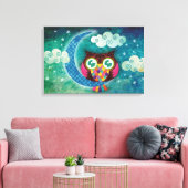 Meine Crescent Owl hat Kanvas ummantelt Leinwanddruck (Insitu (Wohnzimmer))