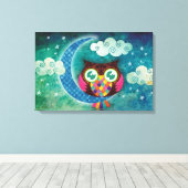 Meine Crescent Owl hat Kanvas ummantelt Leinwanddruck (Insitu (Holzboden))