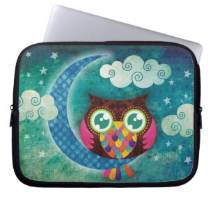 Meine Crescent Owl Laptop-Hülle Laptopschutzhülle
