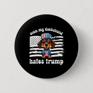 Meine Dackel hasst Trump Dogs Kamala Harris Vote Button