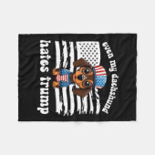 Meine Dackel hasst Trump Dogs Kamala Harris Vote Fleecedecke (Vorderseite (Horizontal))