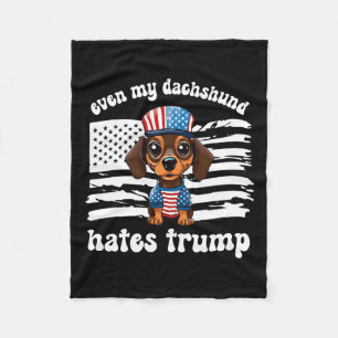 Meine Dackel hasst Trump Dogs Kamala Harris Vote Fleecedecke
